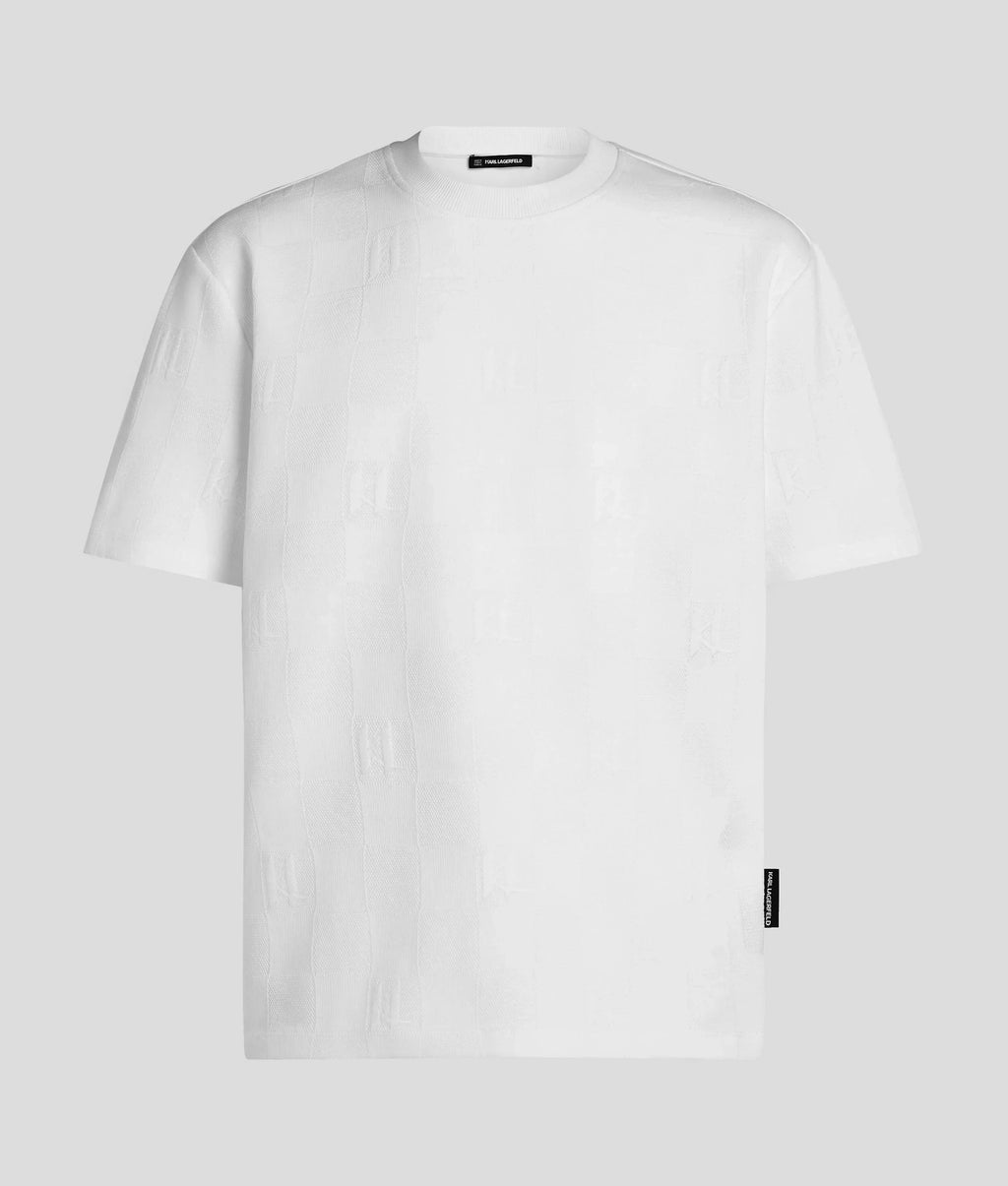 KL MONOGRAM CHECKED T-SHIRT