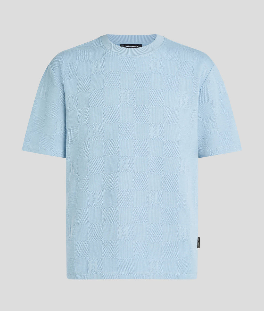 KL MONOGRAM CHECKED T-SHIRT