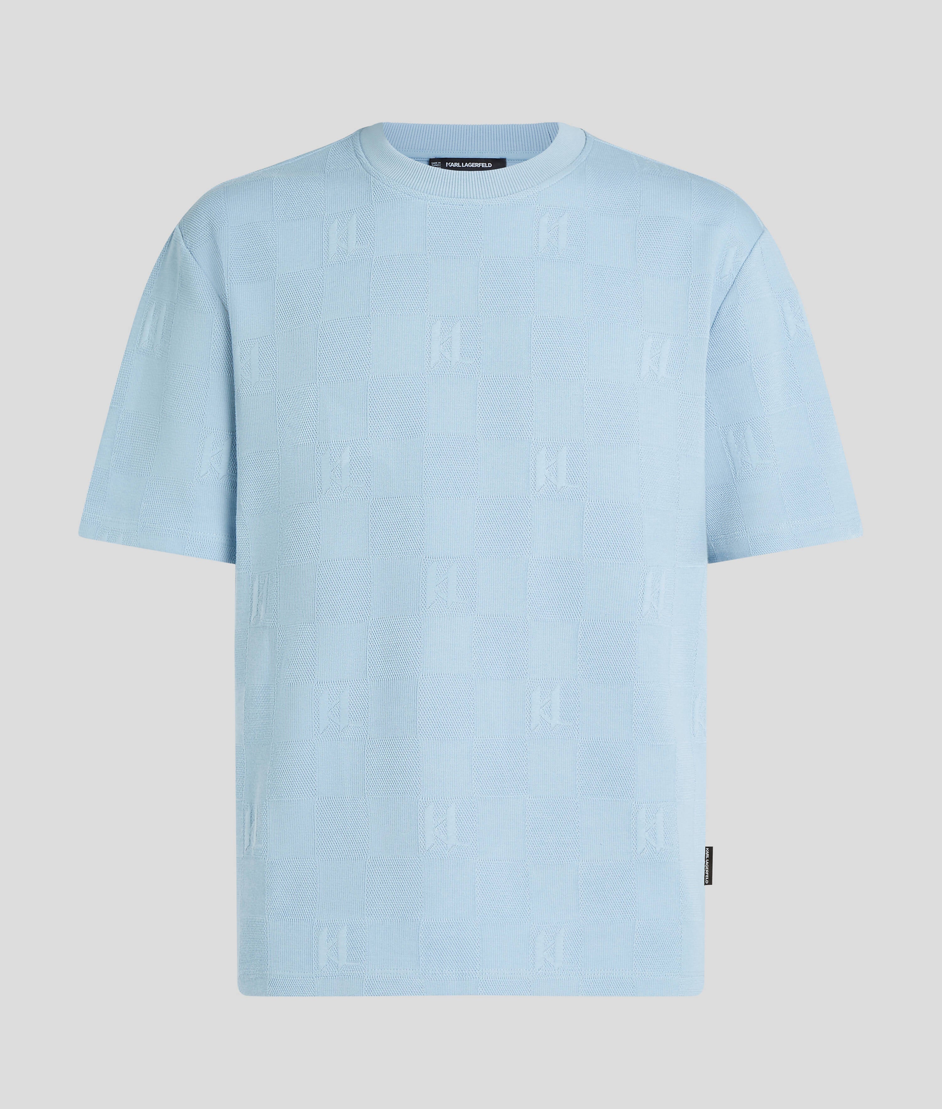 KL MONOGRAM CHECKED T-SHIRT