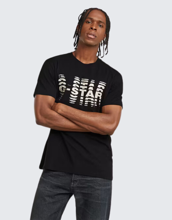 G-Star Raw Shattered Short Sleeve T-Shirt In Dark Black Men