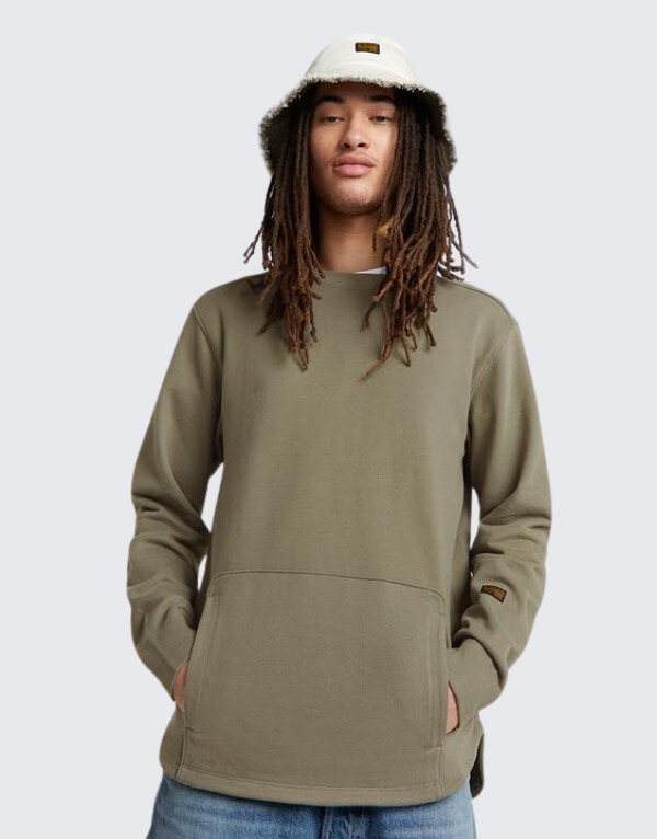 G-Star Raw Stepped Hem Sweater Shamrock Men