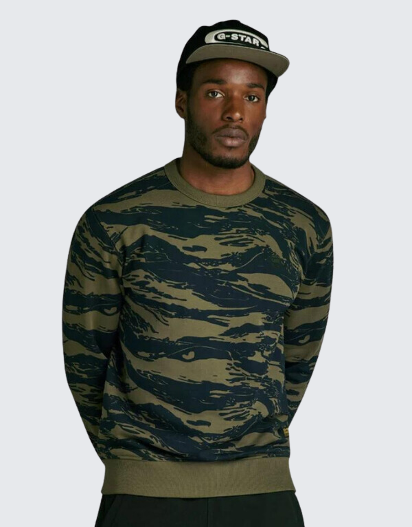 G-Star Raw Tiger Camo Sweater Shadow Men