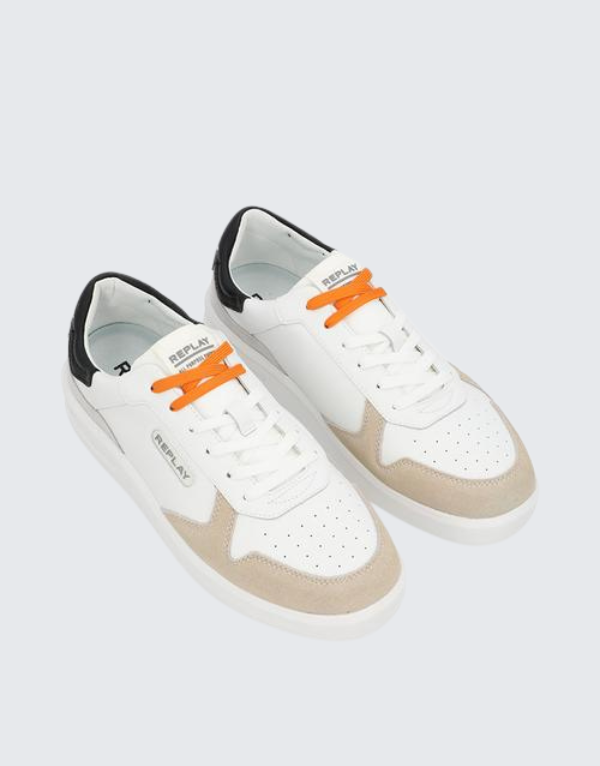 Replay Univer M Court Mx Sneakers In White Men