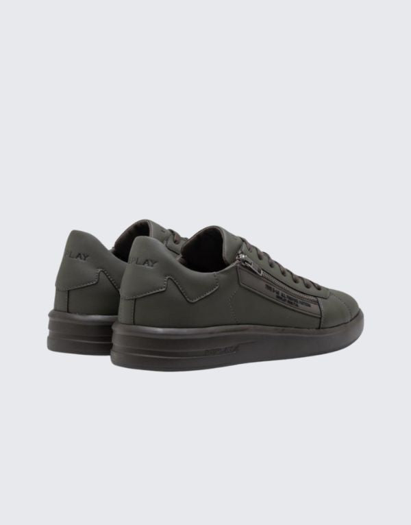 Replay University M Zip T-Shirt In Military Green  Men